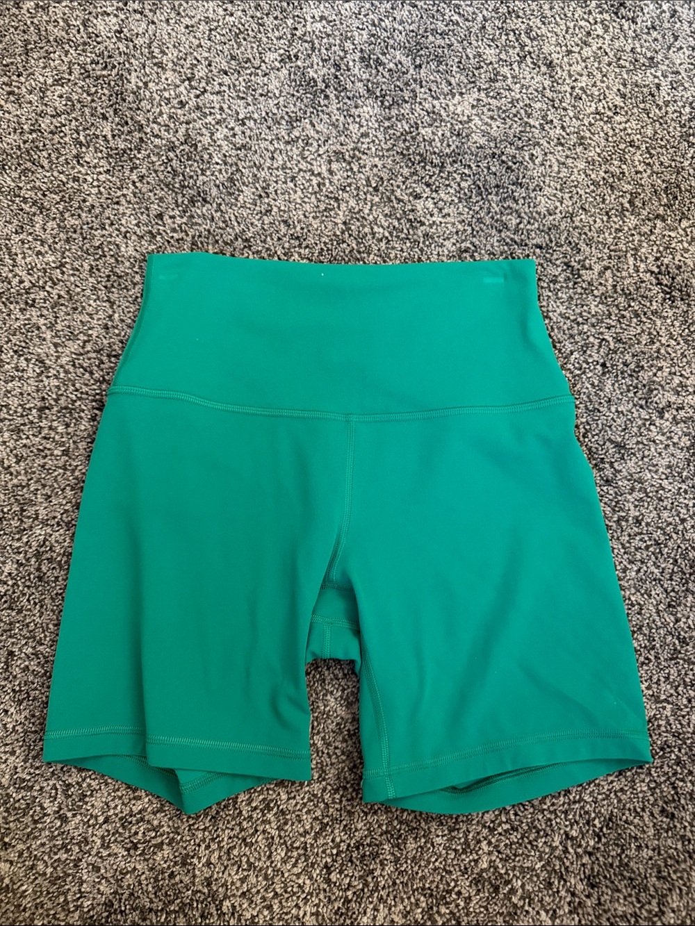 Lululemon - High-Waist Green Active Bike Shorts